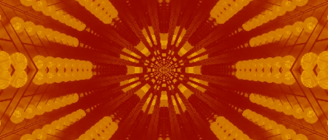 Neon Tunnel Strålende Solstråler VJ Loop 21:9 Ultrabred 60fps Pauseskærm