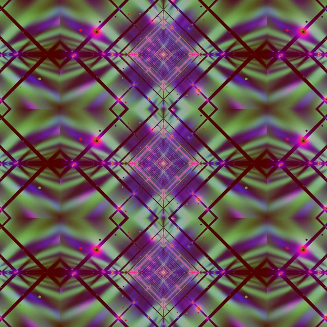 Neon Tunnel Diamant Grid Vj Loop 1:1 Square 60fps Pauseskærm