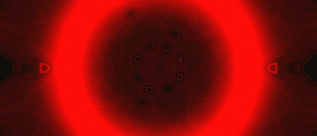 Rød Mandala Neon Tunnel VJLoops 21:9 Ultrawide 60fps Pauseskærm