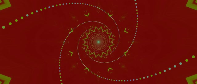 Neon Tunnel Kaleidoskop Stjerne Burst VJ Loop 21:9 Ultrawide 60fps Pauseskærm