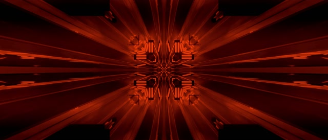 Neon Tunnel Rød Kaleidoskop Burst VJ Loop 21:9 Ultrawide 60fps Pauseskærm