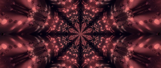 Neon Tunnel Fraktal Kaleidoskop Udbrud VJLoops 21:9 Ultrawide 60fps Pauseskærm