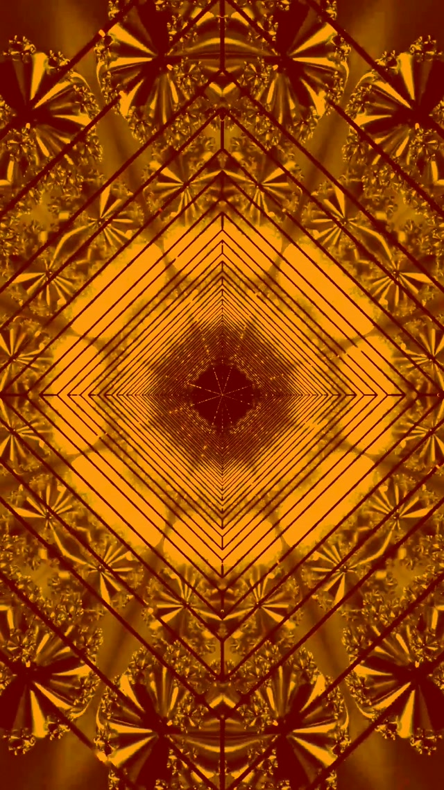 Gylden Neon Tunnel Diamant pauseskærm 60fps 9:16 reels Vj loop