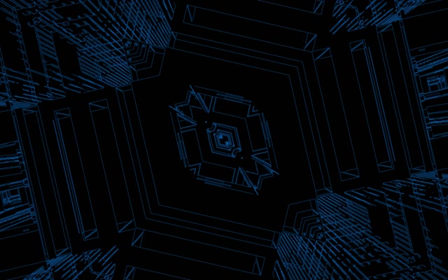 Blå Neon Tunnel Pauseskærm 60fps 16:10 MacBook VJ Loop PC Laptop