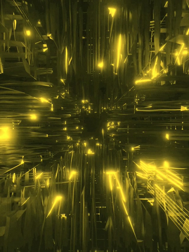 VJ Loop Neon Tunnel Gule Lysende Skår 60fps Pauseskærm 3:4 iPad Portræt