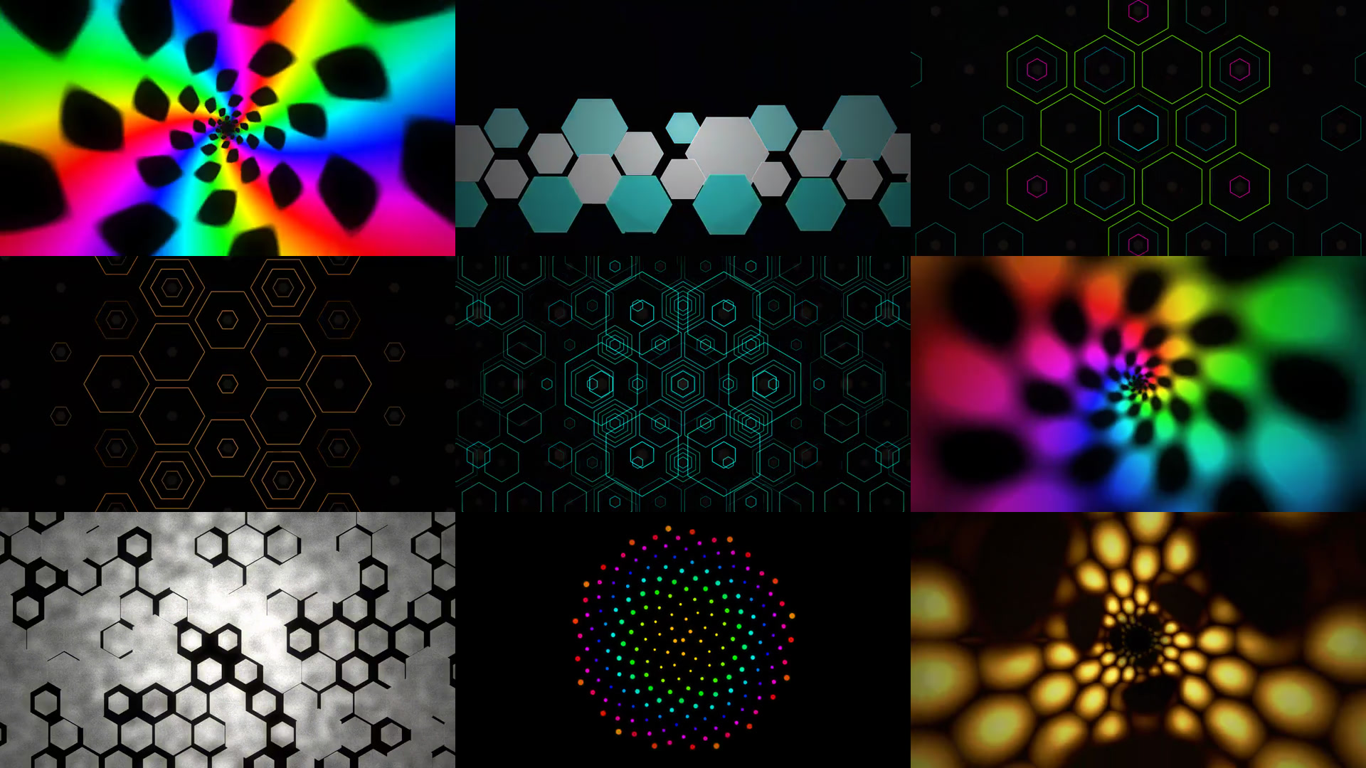 Neon Geometry VJ Loop Pack - 4K 60fps
