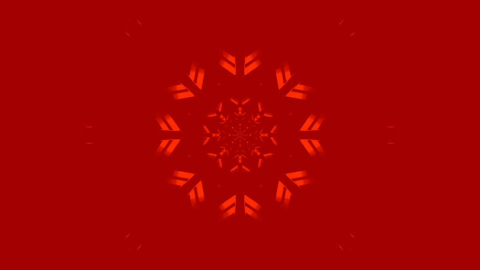 Roter Neon Tunnel Schneeflocken Muster 4K UHD 60fps Bildschirmschoner Windows 10 VJ Loop