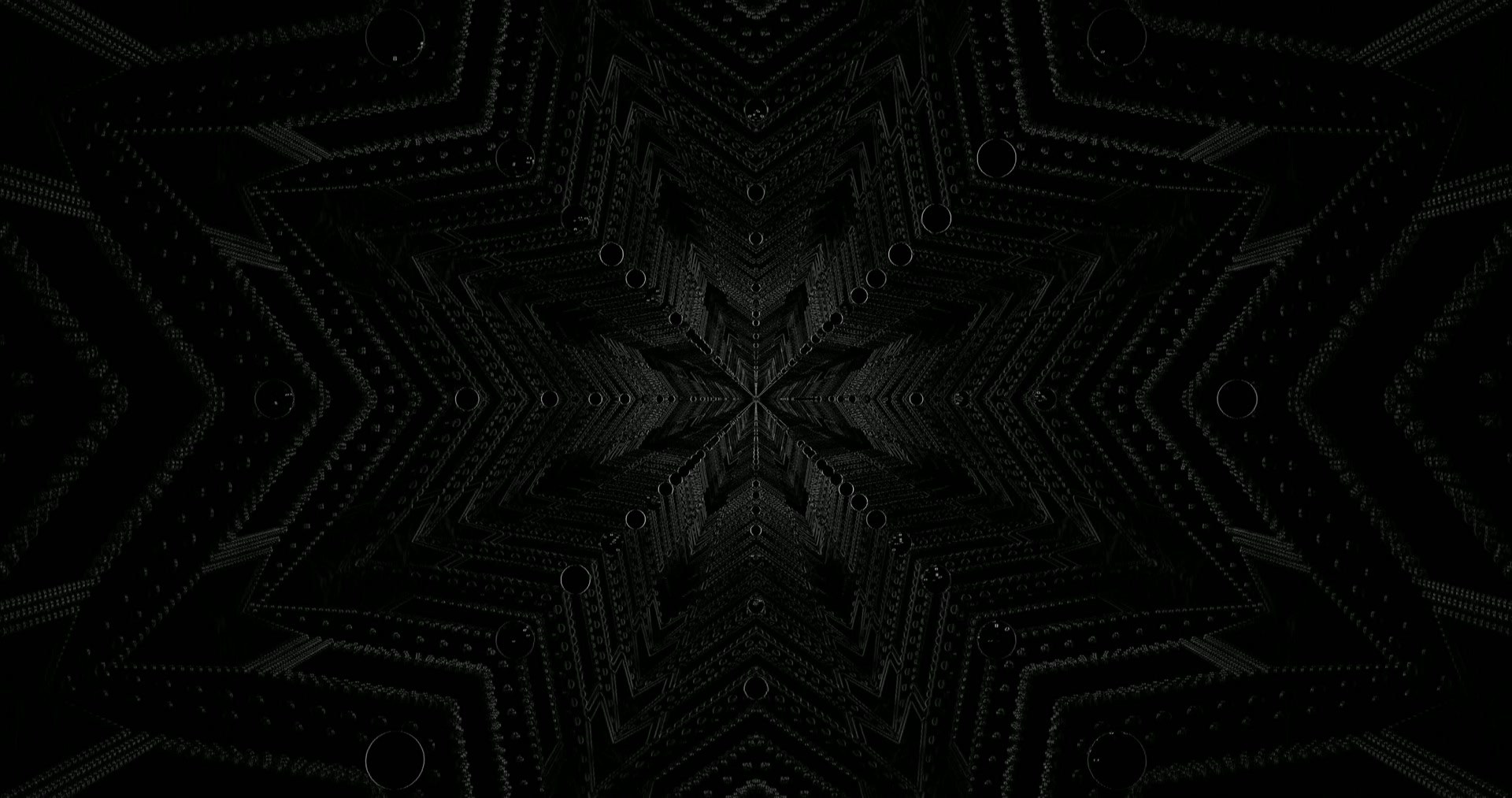 Schwarzer Stern Fraktal Neon Tunnel 4K UHD 60fps Live Wallpaper Bildschirmschoner