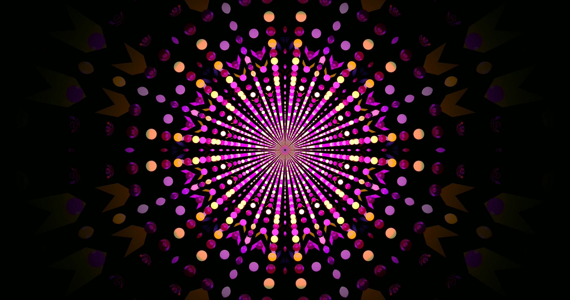 Neon Tunnel Pink Lila Punkte Bildschirmschoner 4K UHD 60fps VJ Loop