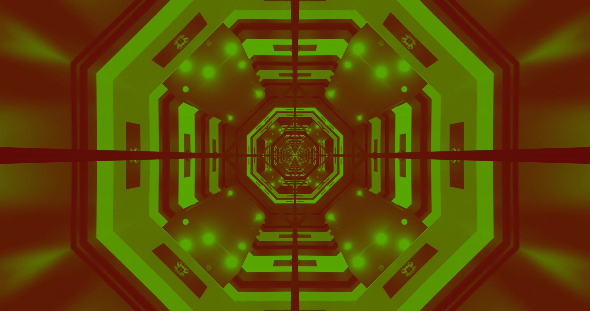 Sci-Fi Oktagon Neon Tunnel 4K UHD 60fps Live Wallpaper Screensaver