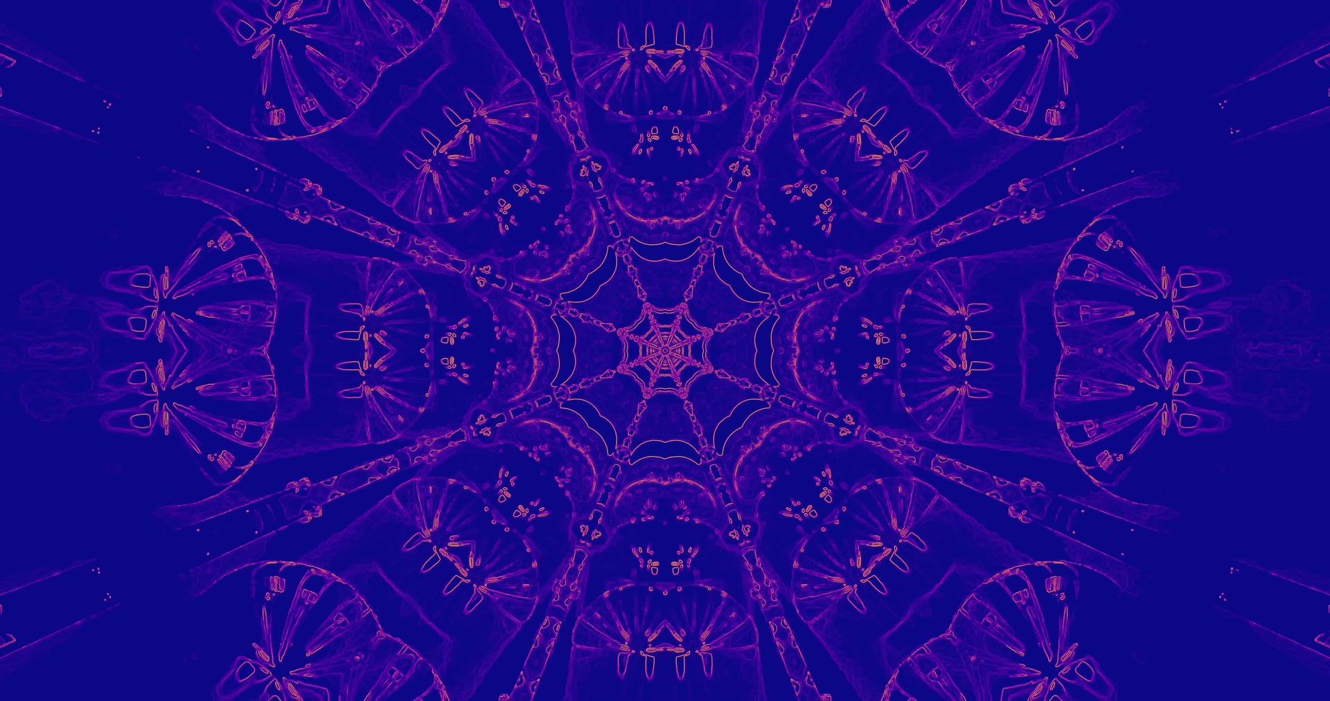 Blau Violett Neon Tunnel Web Muster 4K UHD 60fps Bildschirmschoner Vj Clip