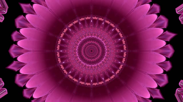 Rosa violette Mandala Blume Kaleidoskop VJ Loop - Abstrakte geometrische Bewegung
