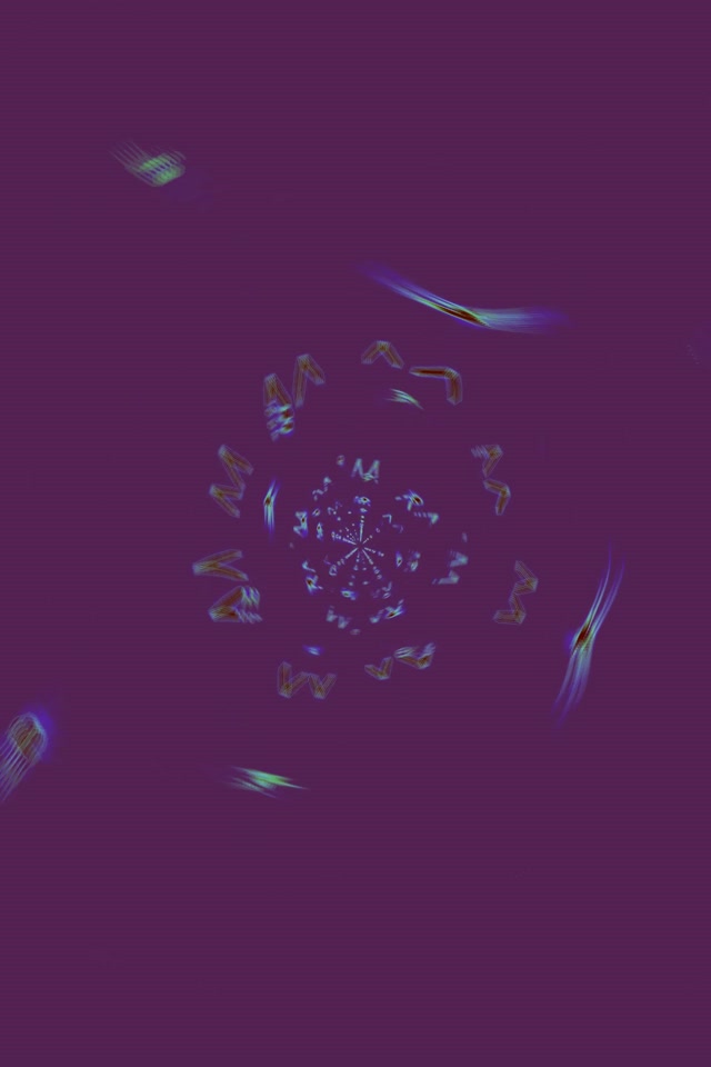 Neon Tunnel Lila Zickzack Kaleidoskop 2:3 Foto Portrait 60fps Screensaver VJ Loop