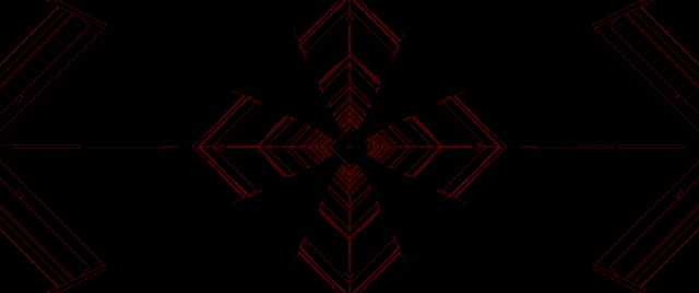 Roter Neon Tunnel Pfeil Kreuz VJ Loop 2.39:1 Cinemascope 60fps Screensaver