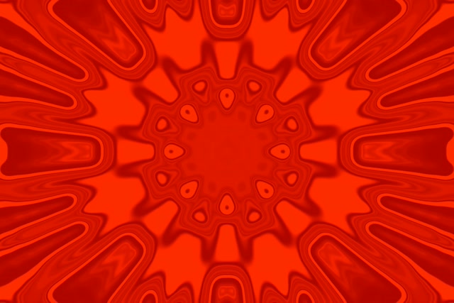 Neon Tunnel Red Kaleidoscope Burst VJ Loop 3:2 Surface 60fps Screensaver