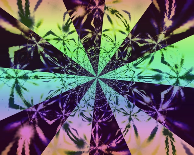 Neon Tunnel Cannabis Kaleidoscope Vj Loop 5:4 Industrial 60fps Screensaver