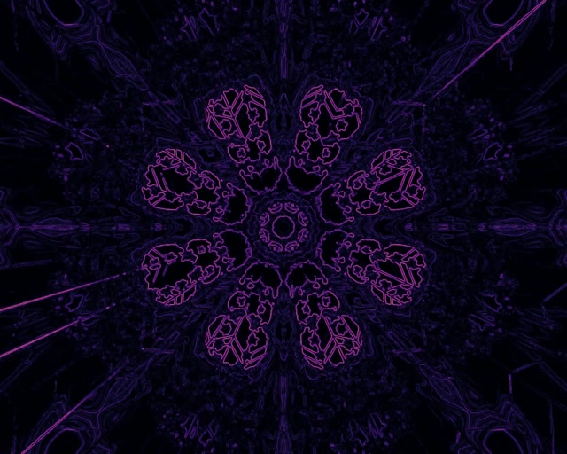 Neon Tunnel Lila Mandala VJ Loop 5:4 Industrial 60fps Bildschirmschoner