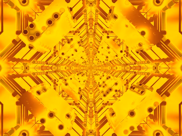 Golden Neon Tunnel Bildschirmschoner 4:3 Klassisch 60fps VJ Loop PC Laptop