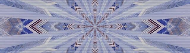 Blaues Kaleidoskop Neon Tunnel Bildschirmschoner 32:9 Super Ultrawide 60fps Vj Loop