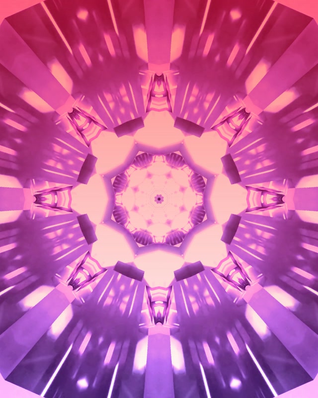 Neon Tunnel Pink Lila Kaleidoskop Vj Loop 4:5 Instagram 60fps Bildschirmschoner