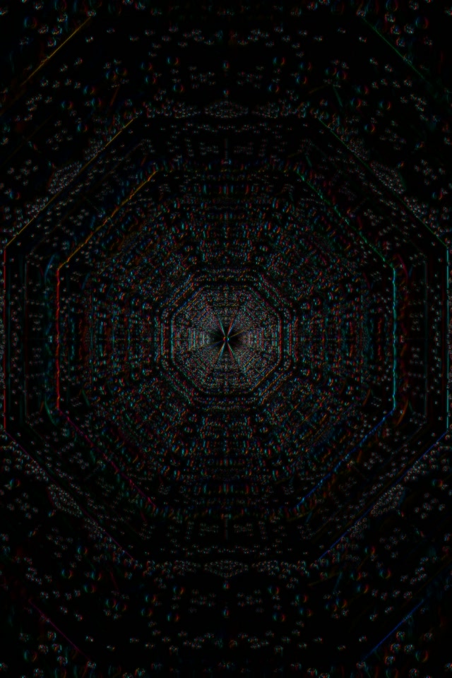 Pulsating Neon Tunnel Octagon Vortex 2:3 Portrait 60fps VJ Loop Screensaver