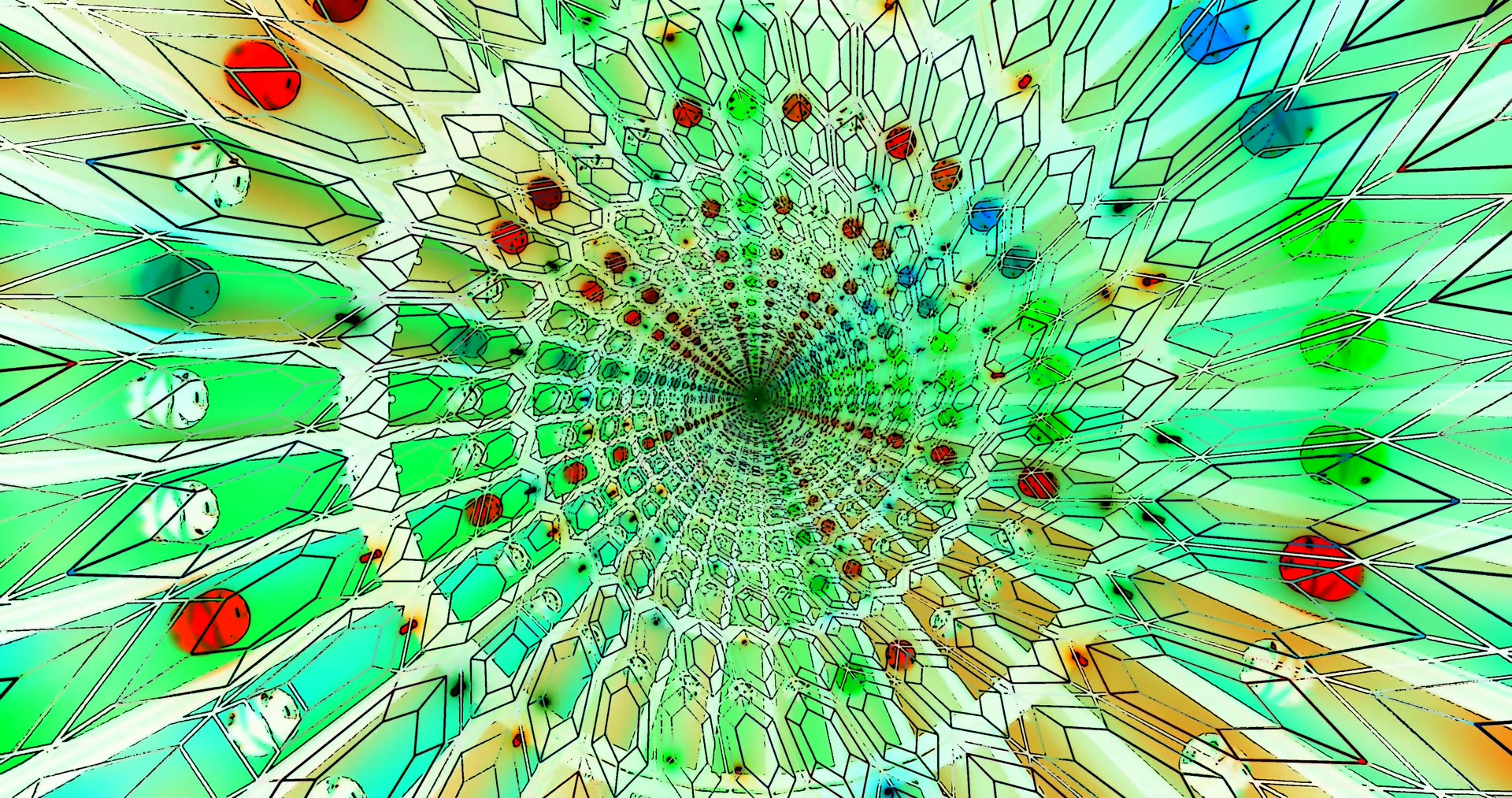 grüner neon tunnel sechseckige geometrische muster 4k uhd 60fps bildschirmschoner windows 11 ...