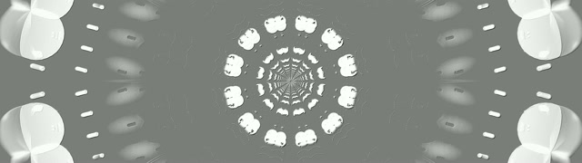 Dunkles abstraktes Kaleidoskop VJLoop - Monochromes symmetrisches Pattern Motion...
