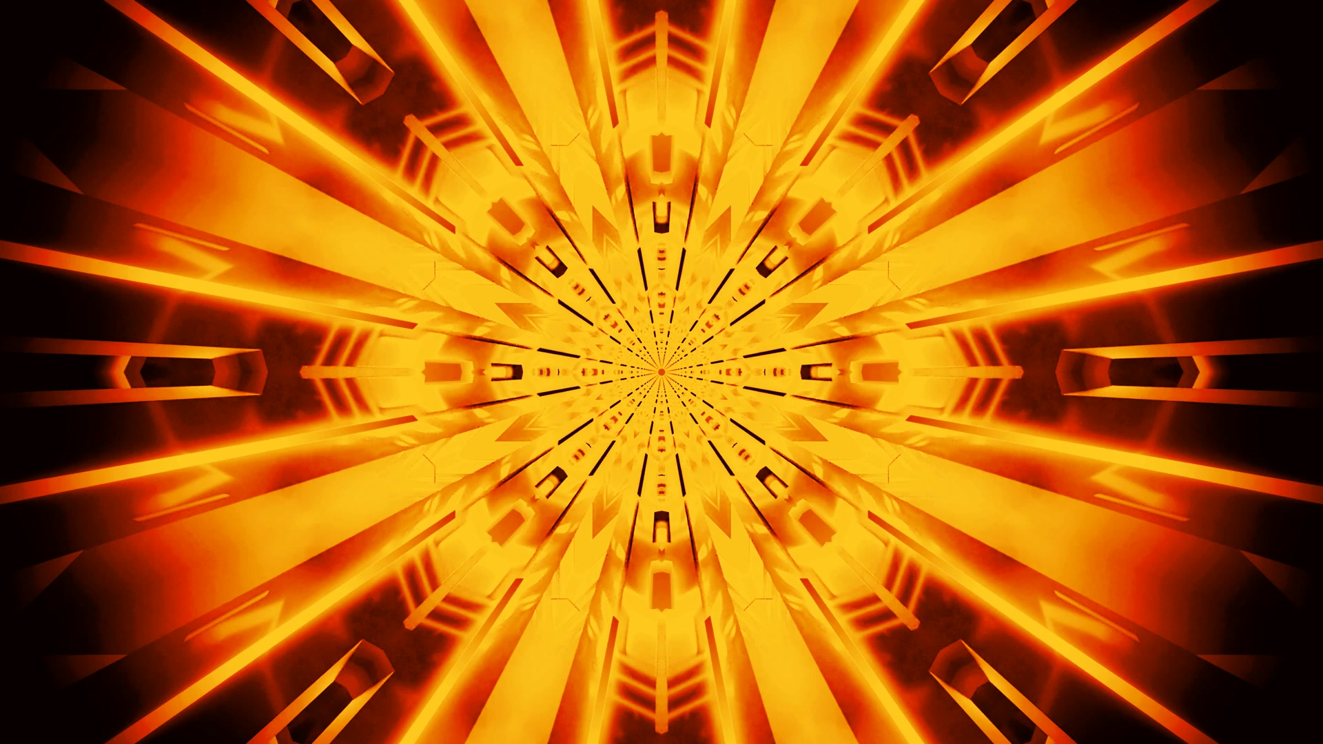 Orange Neon Tunnel VJ Loop 4K UHD 60fps Bildschirmschoner PC