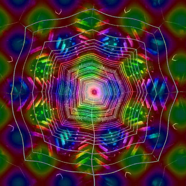 Neon Tunnel Spinnennetz Vortex VJ Loop 1:1 Quadrat 60fps Bildschirmschoner