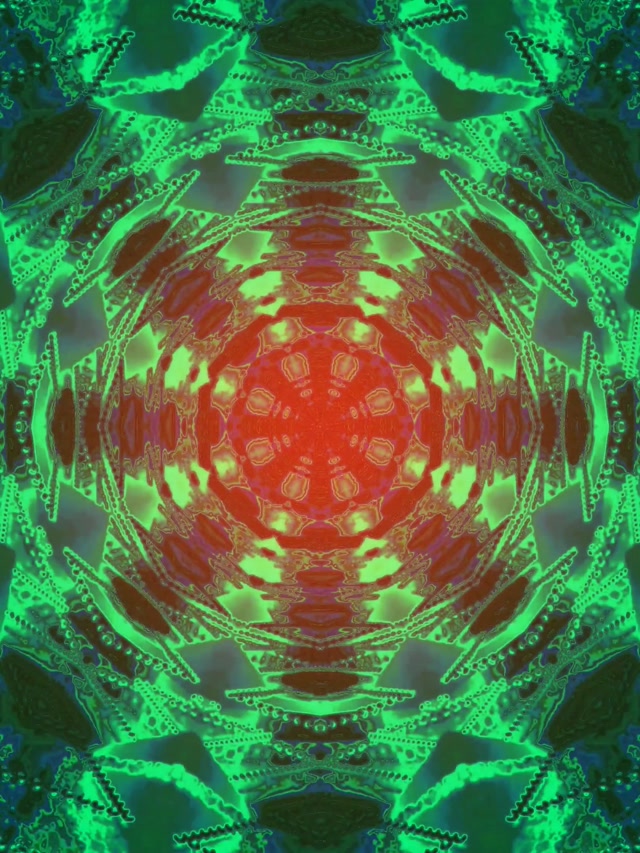 Neon Tunnel Fraktal Kaleidoskop Burst 3:4 iPad Portrait 60fps Screensaver Vj Loop