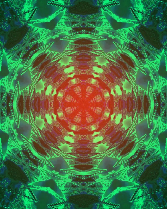 Neon Tunnel Fraktal Kaleidoskop Burst VJ Loop 4:5 Instagram 60fps Bildschirmschoner
