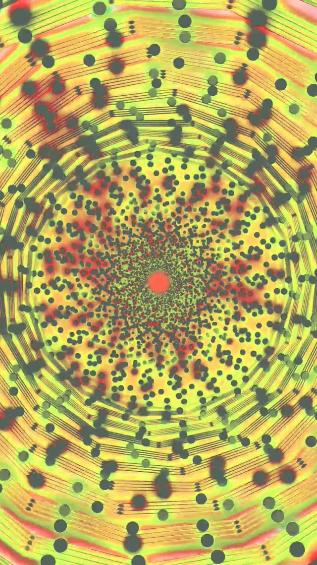 Neon Tunnel Punktschwarm Vortex VJ Loop 9:16 Reels 60fps Bildschirmschoner