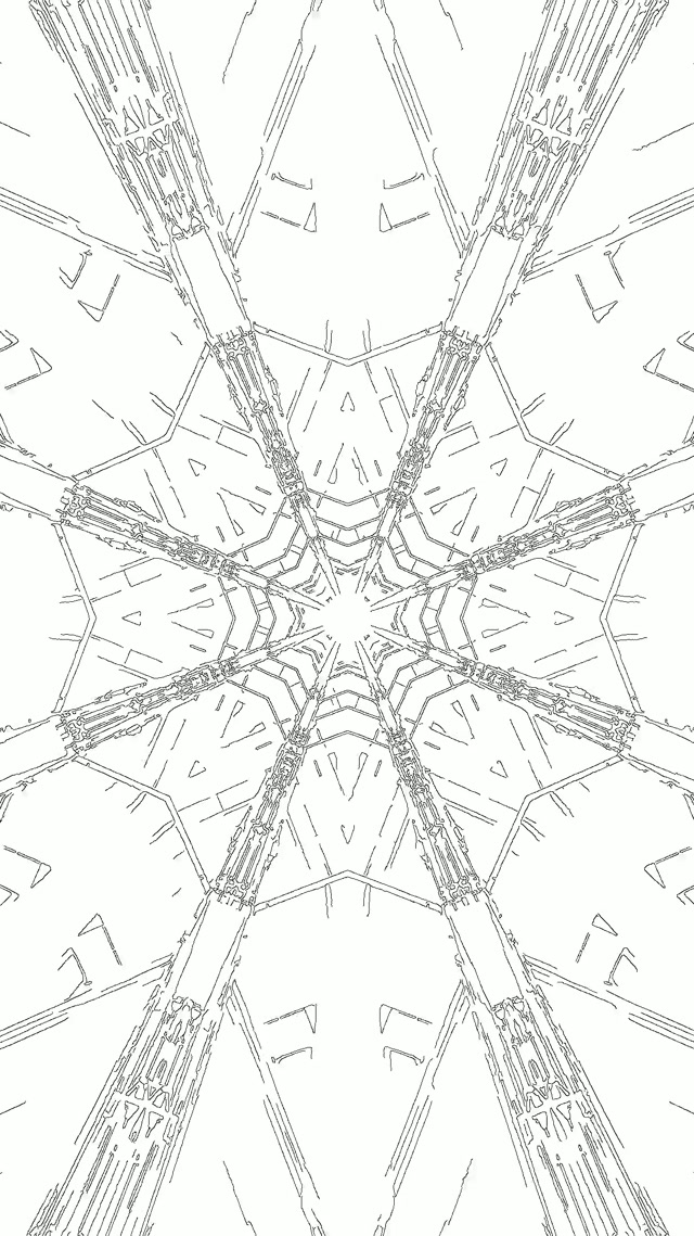 Neon Tunnel Fraktal Stern Burst VJ Loop 9:16 Reels 60fps Bildschirmschoner