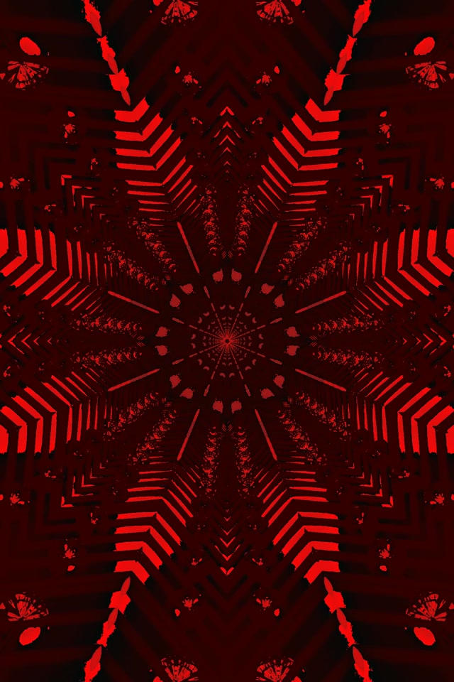Roter Neon Tunnel Stern Vortex VJ Loop 2:3 Photo Portrait 60fps Screensaver