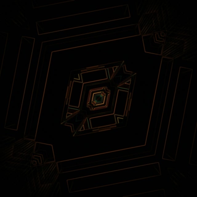 Neon Tunnel Spiralender Diamant Wirbel VJ Loop 1:1 Square 60fps Bildschirmschoner