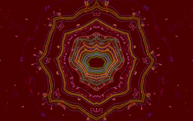 Neon Tunnel Kaleidoskop Mandala VJ Loop 16:10 MacBook 60fps Bildschirmschoner