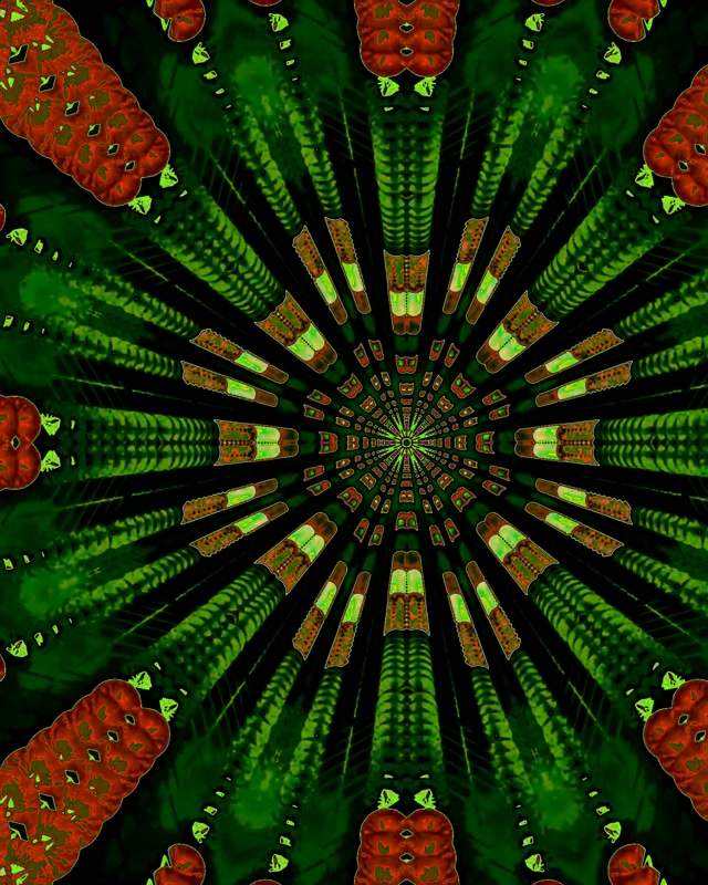Neon Tunnel Rot Kaleidoskop Burst VJ Loop 4:5 Instagram 60fps Bildschirmschoner
