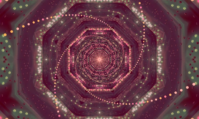 Neon Tunnel Bildschirmschoner 5:3 Wide 60fps Rosa Oktagon VJ Loop PC Laptop