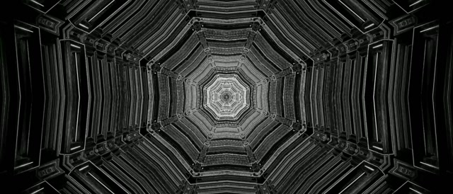 Neon Tunnel Oktagon Vortex VJ Loop 21:9 Ultrawide 60fps Bildschirmschoner