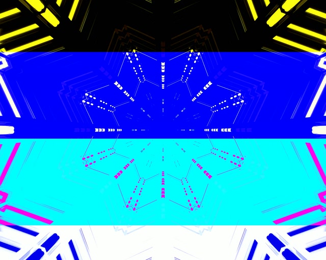 Neon Tunnel Kaleidoskop Burst VJ Loop 5:4 Industrial 60fps Bildschirmschoner