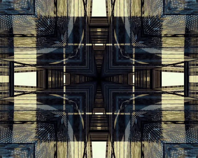 VJ Loop Neon Tunnel Gespiegeltes Kreuz Gitter 5:4 Industrial 60fps Bildschirmschoner