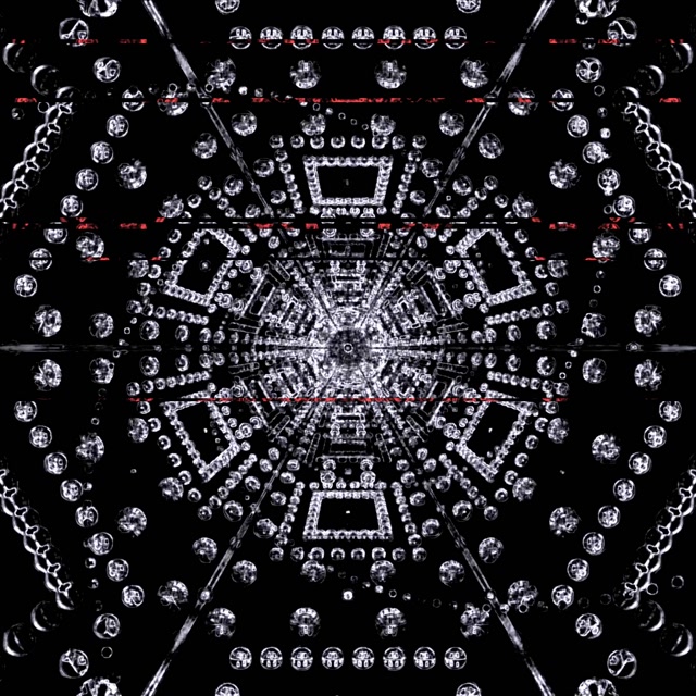 Neon Tunnel Kristall Schneeflocke Kaleidoskop VJ Loop 1:1 Square 60fps Bildschirmschoner