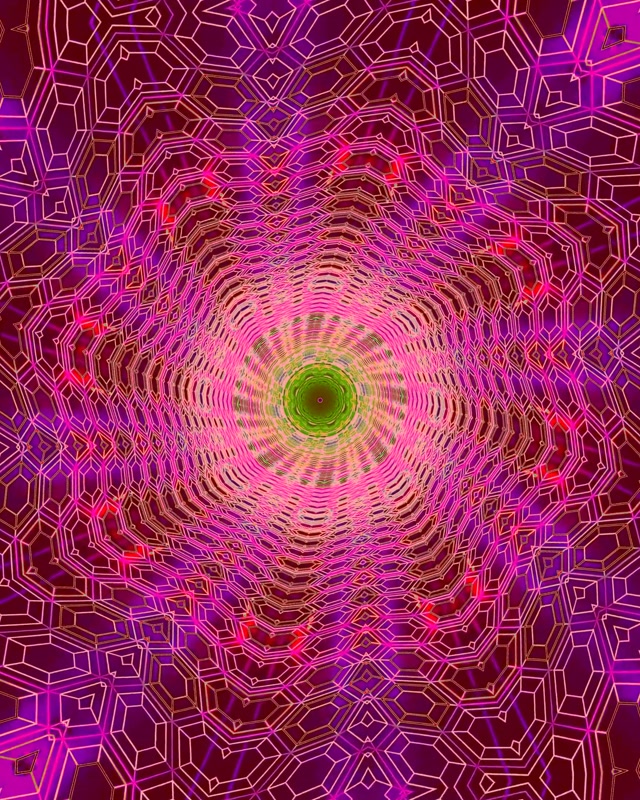 Neon Tunnel Fraktal Kaleidoskop Vj Loop 4:5 Instagram 60fps Bildschirmschoner