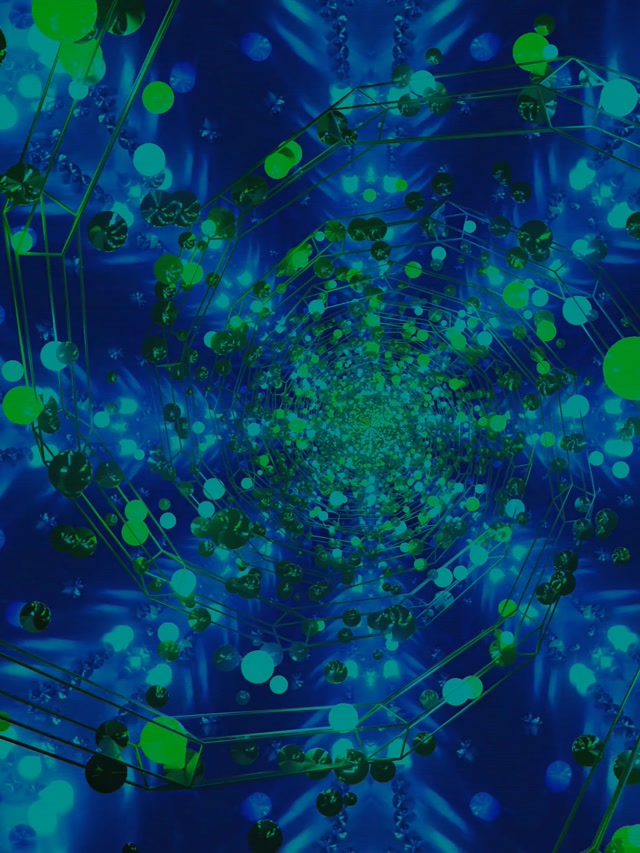 Neon Tunnel Fraktal Blasen Vortex 3:4 iPad Portrait 60fps Bildschirmschoner VJ Loop