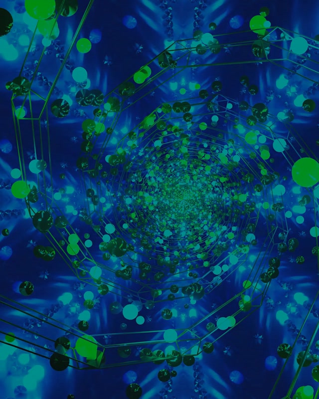 Neon Tunnel Grüne Fraktal Vortex VJ Loop 60fps 4:5 Instagram Bildschirmschoner