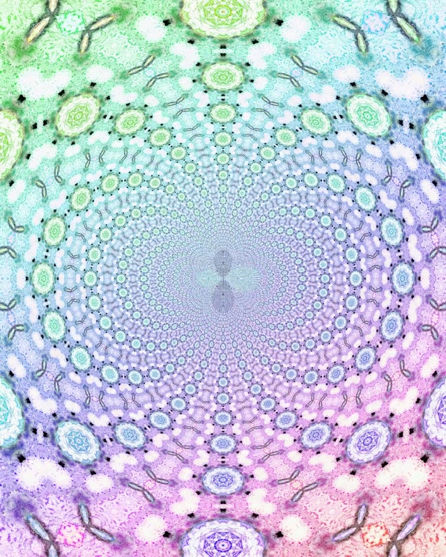 Neon Tunnel Fraktal Kaleidoskop Burst VJ Loop 4:5 Instagram 60fps Bildschirmschoner