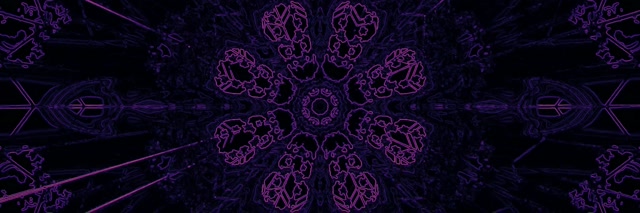 VJ Loop Neon Tunnel Lila Kaleidoskop Stern 3:1 Triple Wide 60fps Bildschirmschoner