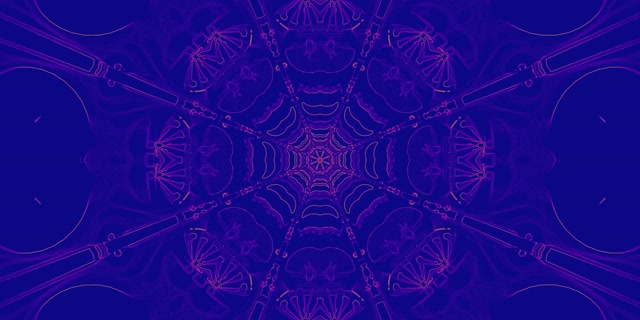 Neon Tunnel Lila Kaleidoskop VJ Loop 2:1 Univisium 60fps Bildschirmschoner