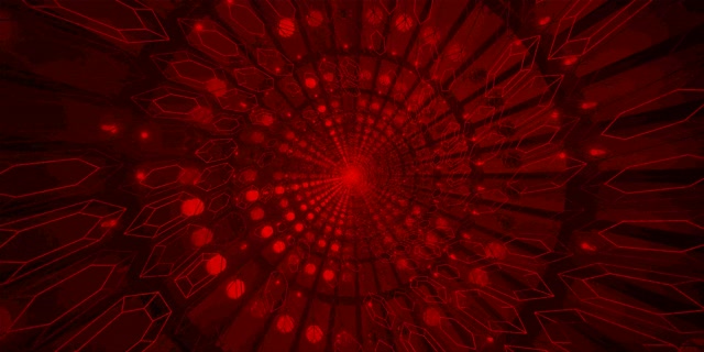 Roter Kristall Neon Tunnel Vj Loop 2:1 Univisium 60fps Bildschirmschoner