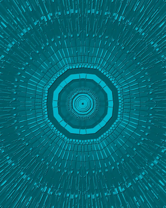 Teal Oktagon Neon Tunnel Vj Loop 4:5 Instagram 60fps Bildschirmschoner